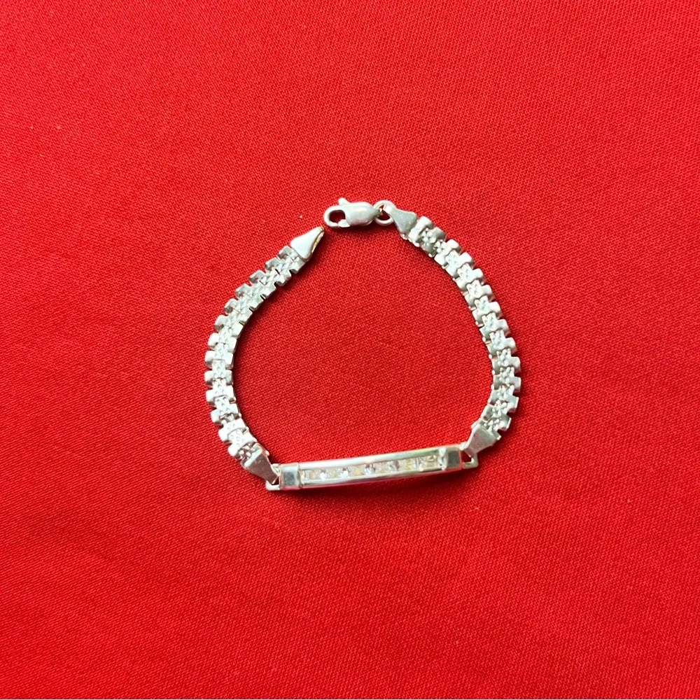 925 fine silver girl‎ bracelet with zircon stones - Picture 3 of 14